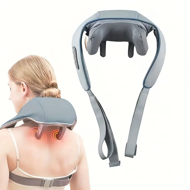 Electric Neck Massager, Portable Smart Cervical Massage-Grey