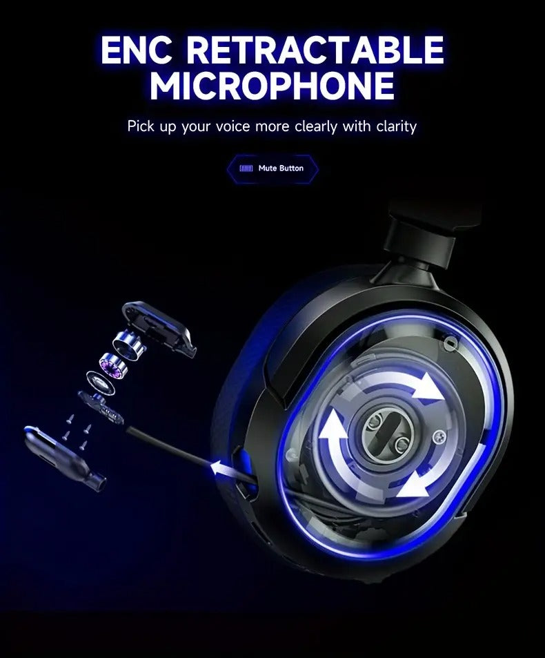 Wireless RGB Gaming Headset Surround